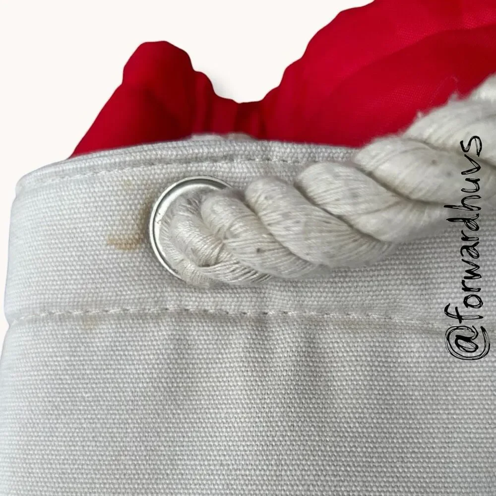 Igloo Fish Print Insulated Wine Bottle Tote Carrier Canvas Red White Cooler